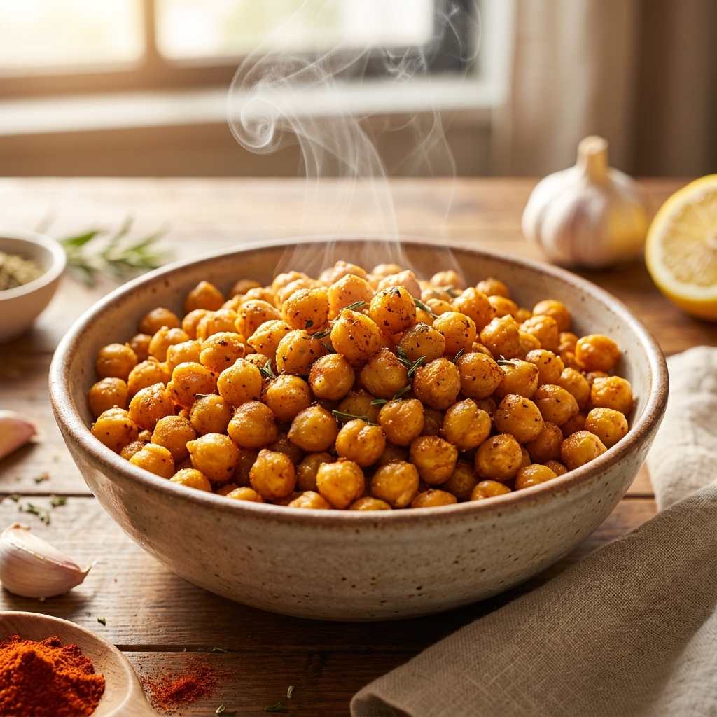 Roasted Chickpeas with Paprika and Himalayan Salt